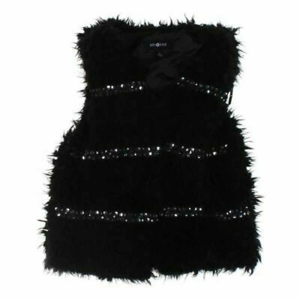 Faux Fur Sequined Kids Vest